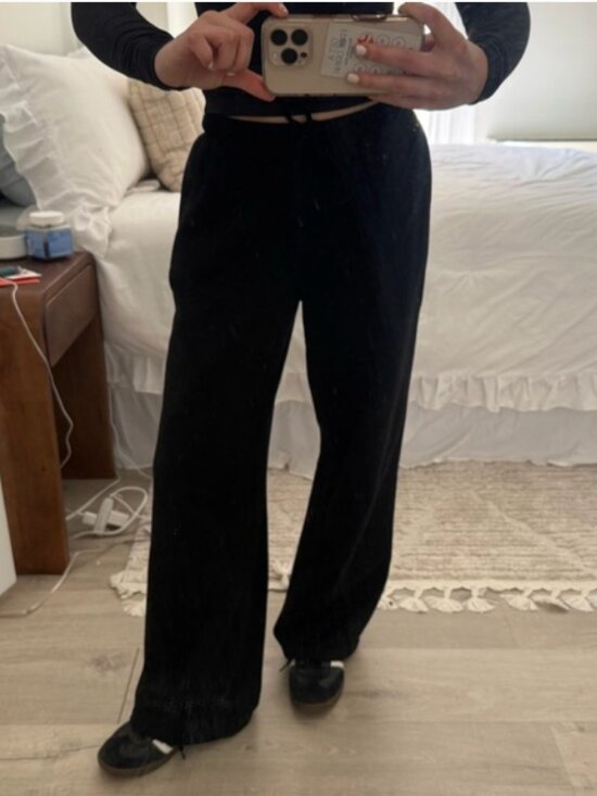 Abercrombie & Fitch Pants - Abercrombie & Fitch Black Wide Leg Sweatpants